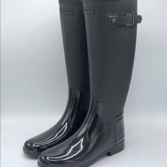 NEW HUNTER Refined Tall Matte Gloss Rain Boots - Picture 2 of 6